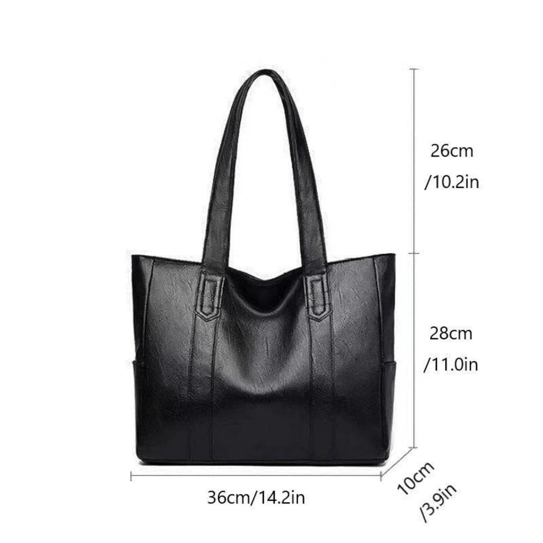 Versatile women's vintage shoulder bag. Classic black or brown handbag, perfect fashion accessory.