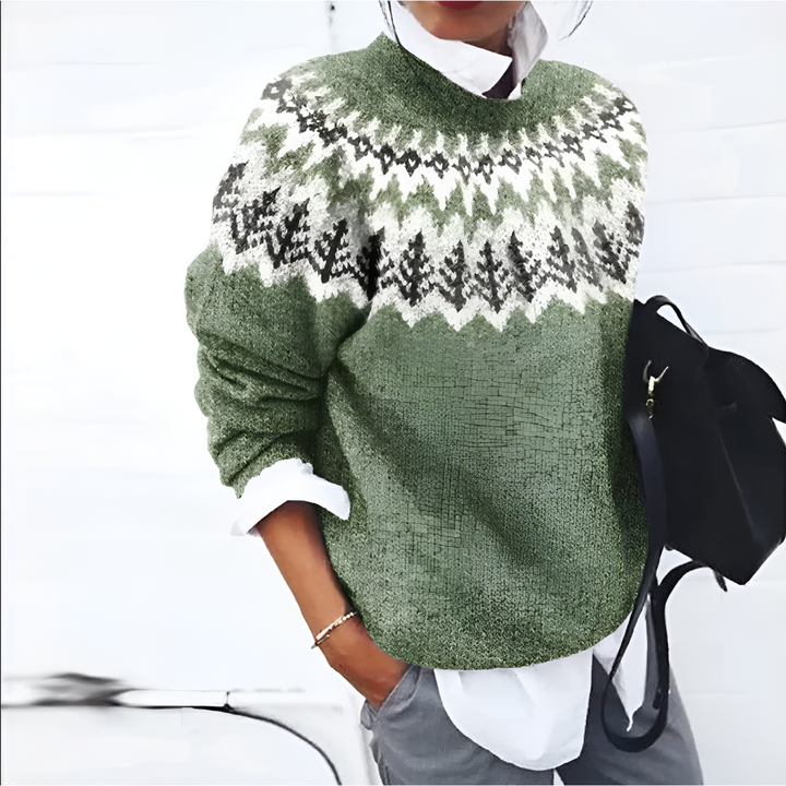 Soft, stylish women's sweater. Warm knitwear for ultimate fall/winter comfort. Casual everyday essential.