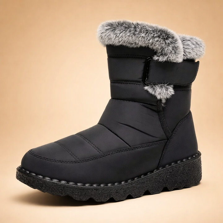 Stylish women's cozy lined winter ankle boots, offering everyday comfort and cold weather protection.
