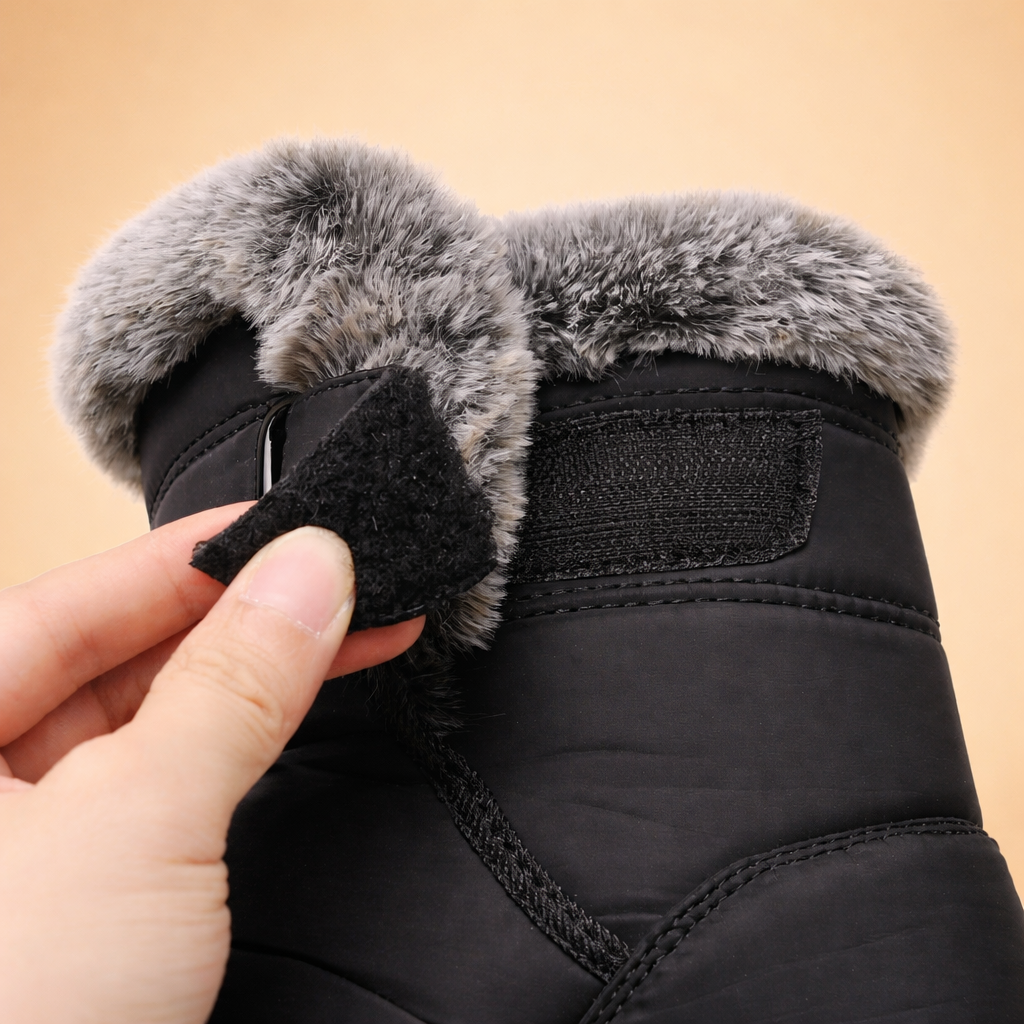 Fashionable women's winter boots, warm lined for snowy conditions, providing cozy cold weather comfort.