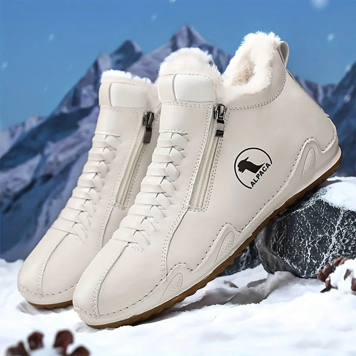 Fashionable women's ankle boots, designed with a zip-up front & cozy faux-fur for winter.