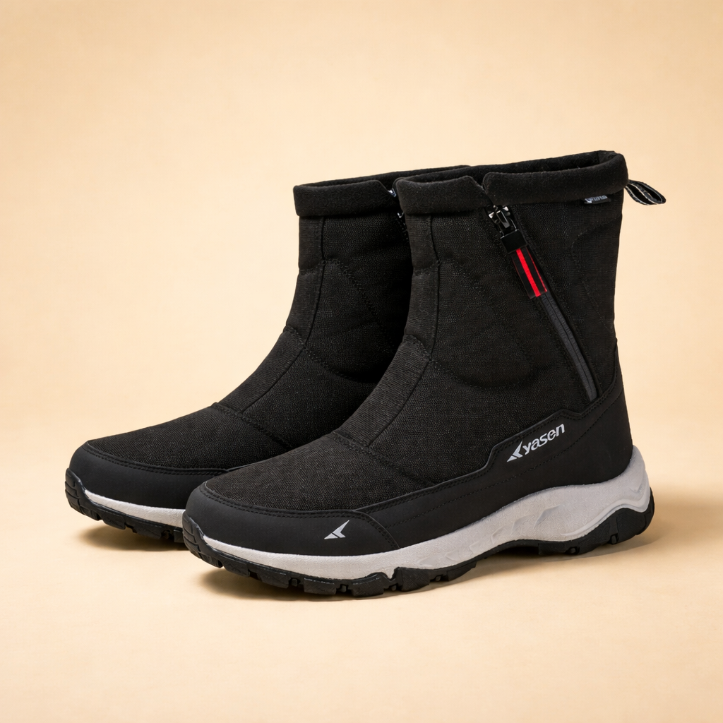 Women's warm winter snow boots with non-slip sole, perfect for cold weather outdoor activities & comfort.