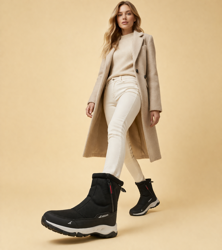 Premium women's warm, waterproof, & non-slip winter boots, designed for ultimate protection in cold weather.
