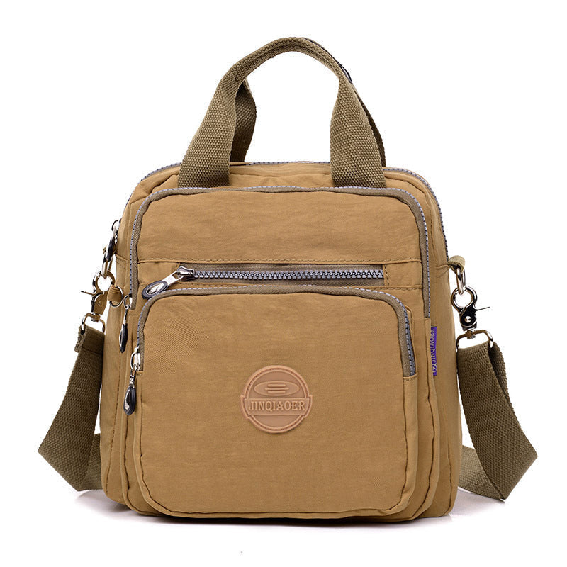 Fashionable and tough water-resistant women's crossbody bag, a durable chic accessory.