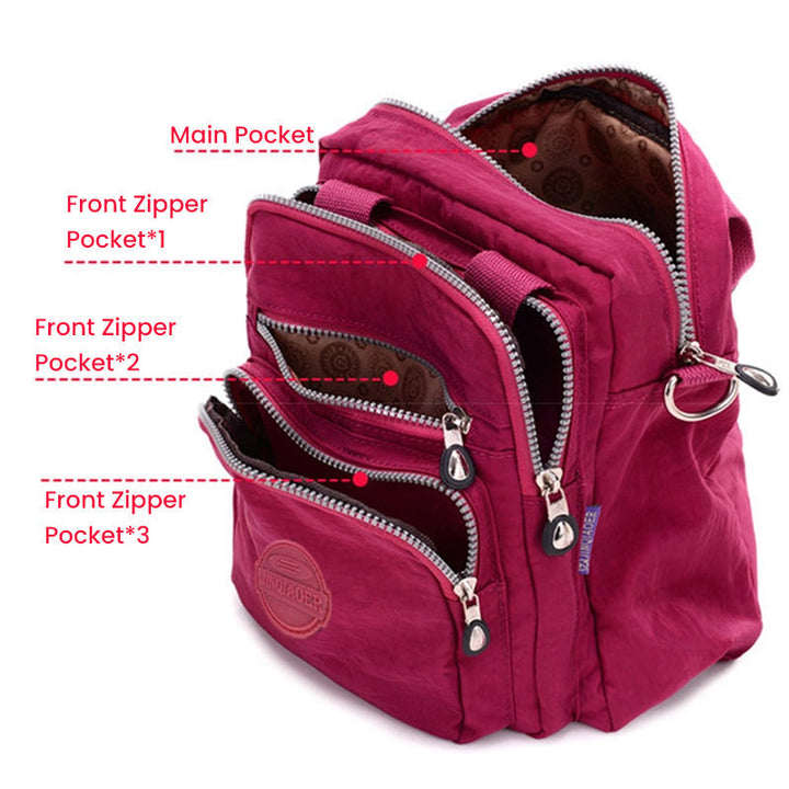 Water-resistant women's crossbody bag, keeping your daily essentials safe and dry on the go.