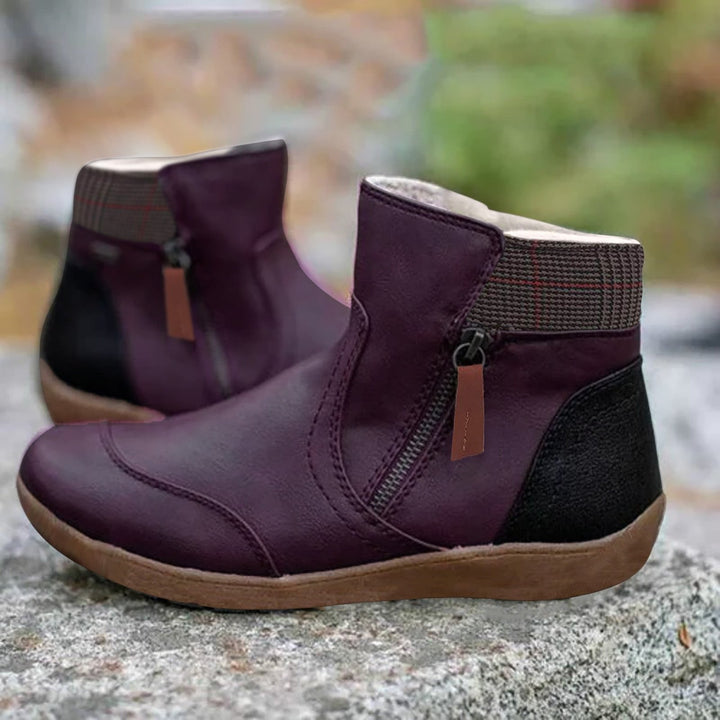 Everyday women's waterproof ankle boots, side-zipped for comfort & easy wear, ideal for various weather.