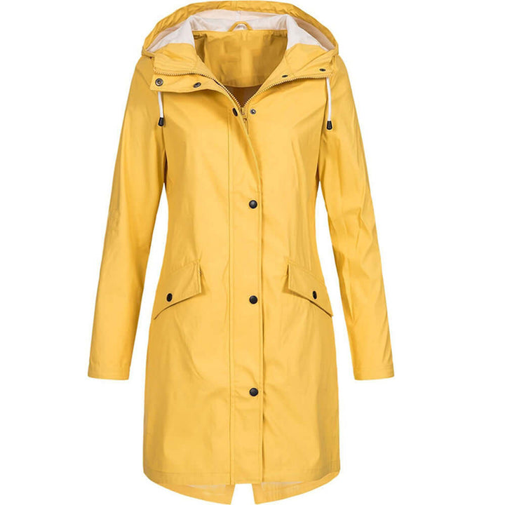 Women's fashion rainwear: hooded, waterproof, and stylish for ultimate protection.