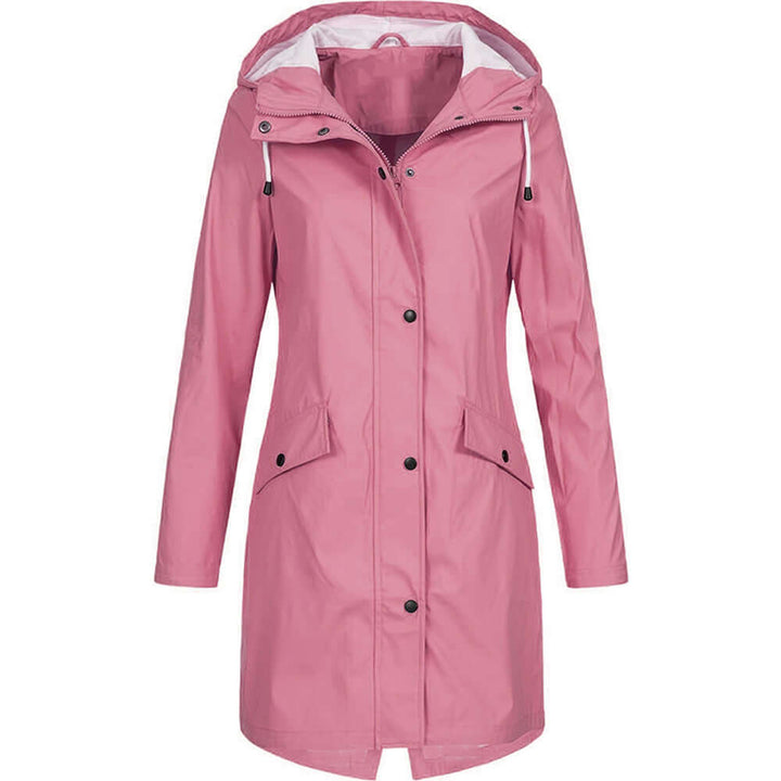 Versatile women's waterproof outerwear, a hooded spring jacket for everyday fashion.