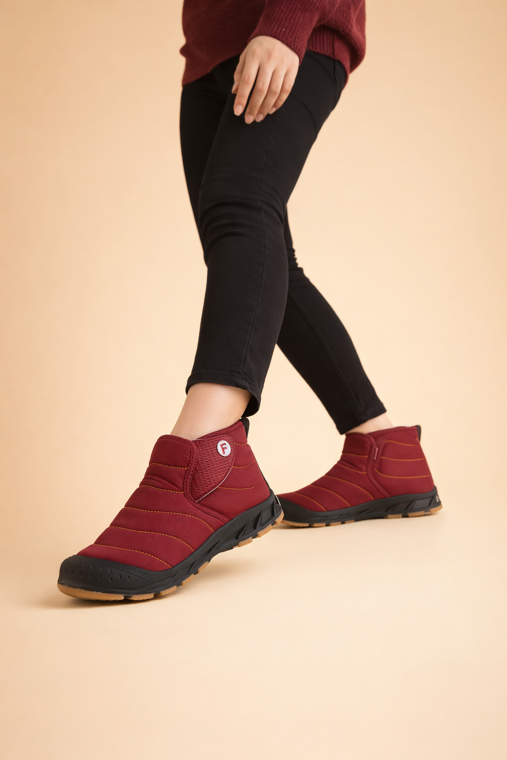 Women's flexible waterproof snow boots. Comfort-fit, wide toe box winter boots for cold weather outdoor adventures.