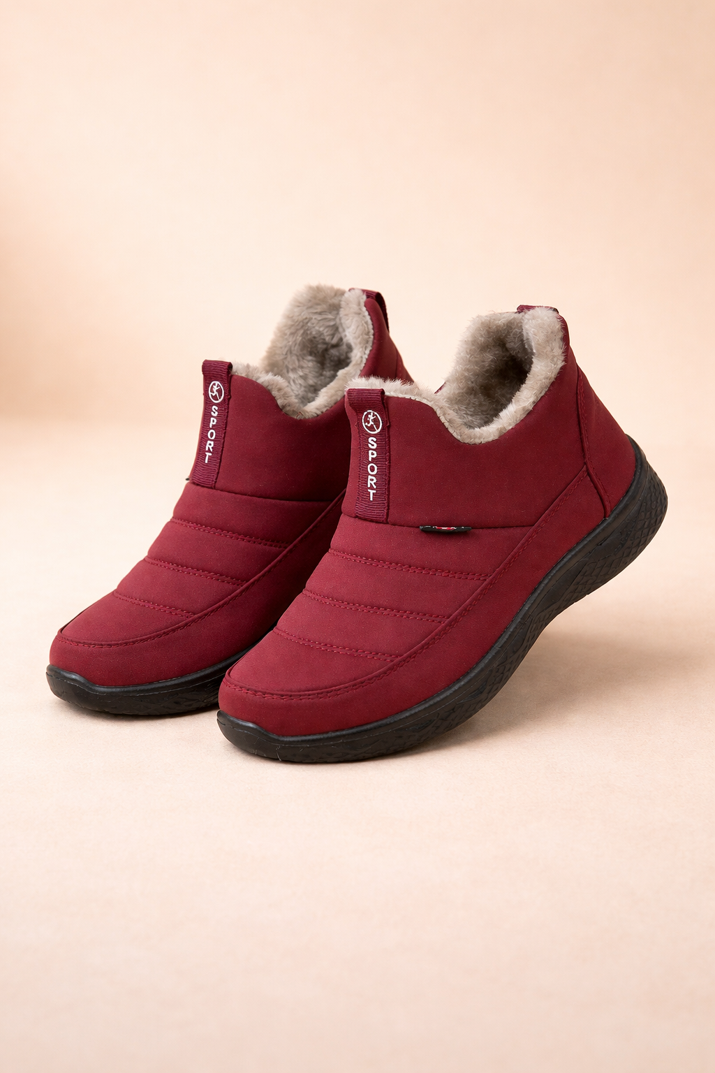 Women's waterproof winter ankle boots. Cozy & warm, perfect for daily wear in cold weather.