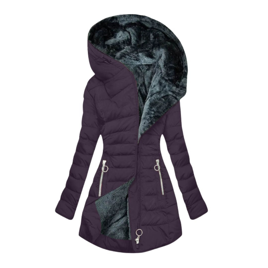 Versatile women's waterproof winter coat, a stylish & warm jacket perfect for everyday cold weather fashion.