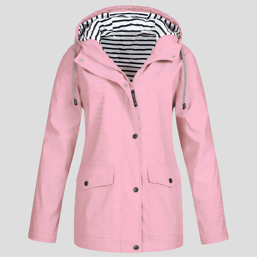 Comfortable women's versatile hooded jacket, ideal for outdoor activities, spring & autumn wear.