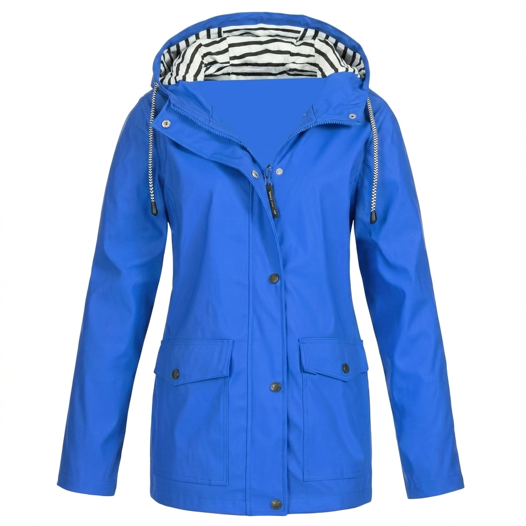 Women's ultimate weather protection jacket, hooded, water & wind resistant for hiking & outdoor sports.