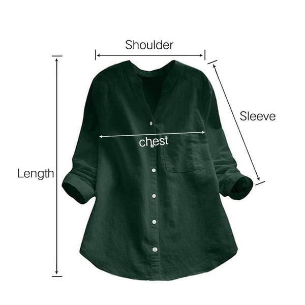 Elegant women's button-down linen cotton blouse, relaxed fit, versatile for casual or dressier everyday looks.