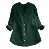 Everyday elegant women's linen cotton blouse. Comfortable, breathable, long sleeve, perfect for casual wear.