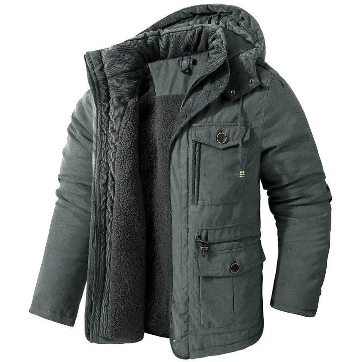 Insulated women's winter utility jacket, weatherproof for cold weather. Features a cozy warm lining and durable design.