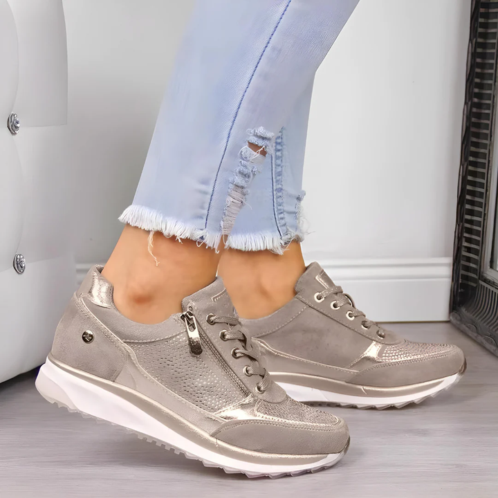 Slip-resistant ZipEase women's walking shoes with advanced comfort, perfect for an active lifestyle & daily support.