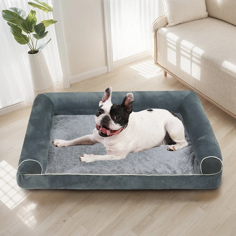 XL orthopedic memory foam dog bed with joint support for large & senior dogs. Soft, comfortable, and durable dog mattress.