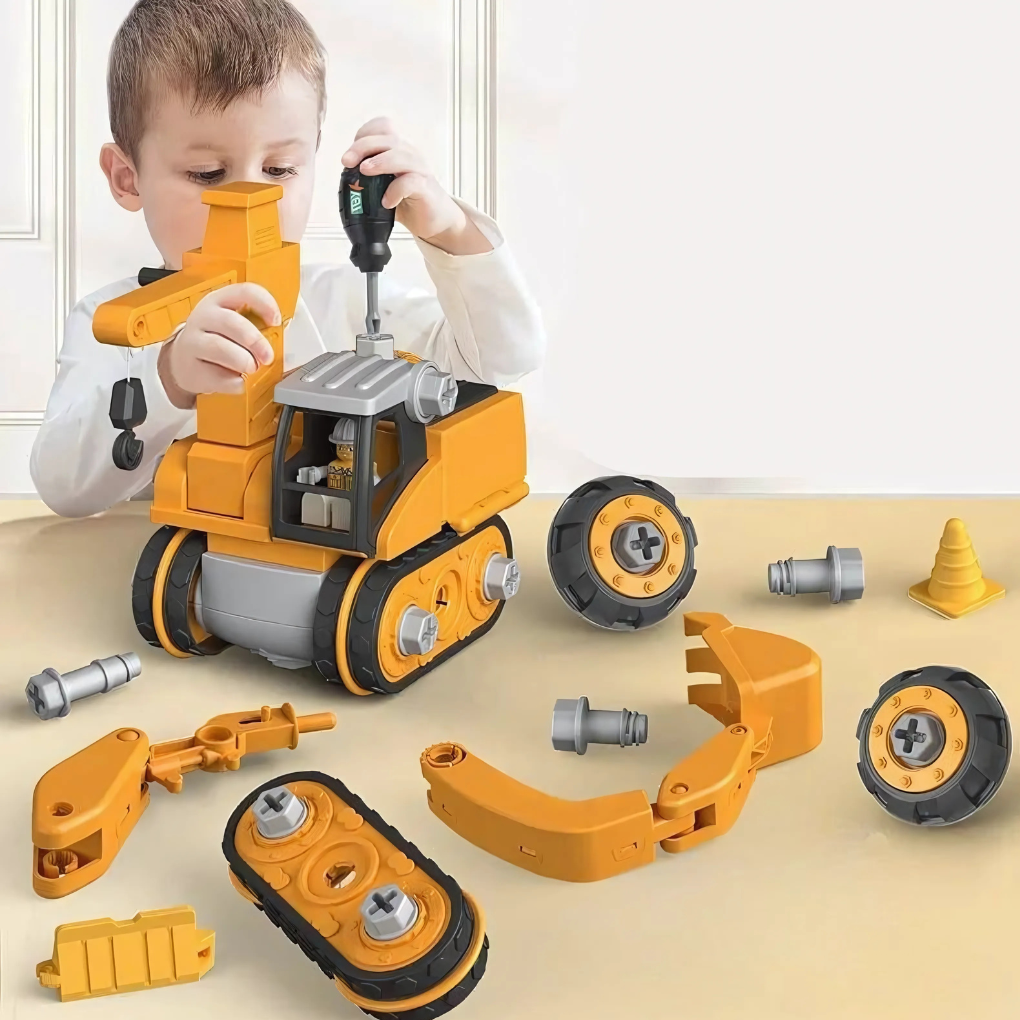 Yellow Kids' STEM Building Engineer Set, an educational construction toy for creative engineering play and learning.