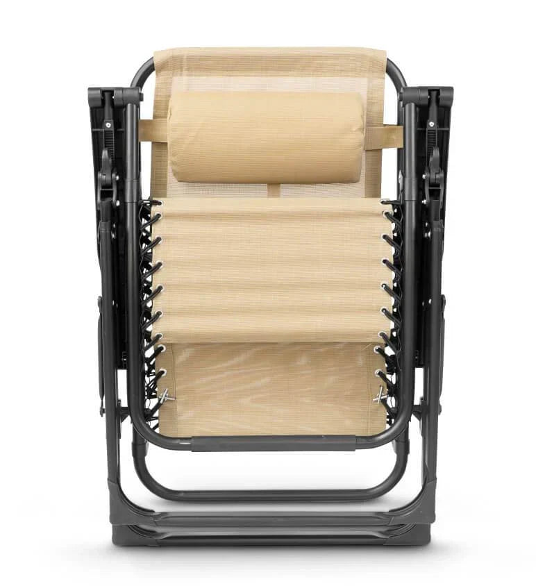 Premium zero gravity folding chair, perfect for outdoor relaxation & sunbathing.