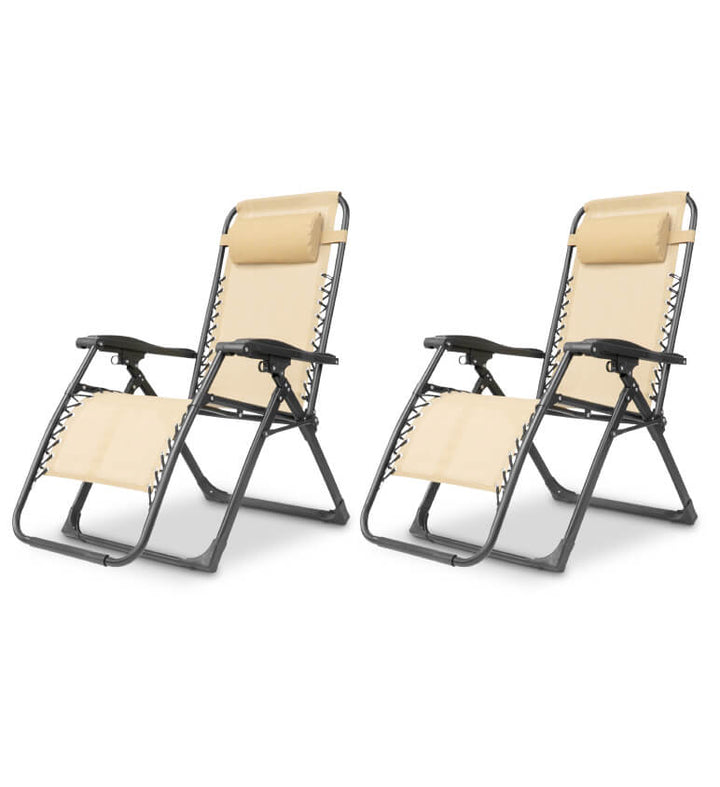 Versatile zero gravity folding chair, a comfortable recliner for garden & camping.